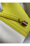 Hermes Picotin Lock 18 Bicolor Handmade Bag in Craie and Lime Clemence Leather Replica
