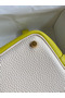 Hermes Picotin Lock 18 Bicolor Handmade Bag in Craie and Lime Clemence Leather Replica