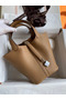 Hermes Picotin Lock 18 Handmade Bag in Chai Clemence Leather Replica