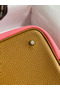 Hermes Picotin Lock 22 Bicolor Handmade Bag in Sesame and Rose Azalee Clemence Leather Replica