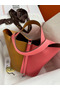 Hermes Picotin Lock 22 Bicolor Handmade Bag in Sesame and Rose Azalee Clemence Leather Replica