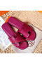 Hermes Slipper Calfskin Leather HO0476 Rose Replica