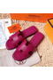 Hermes Slipper Calfskin Leather HO0476 Rose Replica