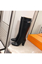 Hermes Story Boots In Black Calfskin Leather Replica