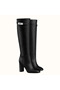 Hermes Story Boots In Black Calfskin Leather Replica