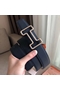 Hermes Tonight 38MM Reversible Belt In Navy/White Epsom Leather Replica