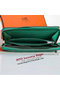 Hermes Zipper Wallet Original Leather A309 Green Replica