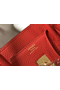 Hermes Birkin 25cm Bag In Red Clemence Leather GHW Replica