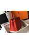 Hermes Birkin 25cm Bag In Red Clemence Leather GHW Replica