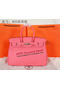 Hermes Birkin 35CM Tote Bag Pink Original Grainy Leather H35 Silver Replica