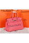 Hermes Birkin 35CM Tote Bag Pink Original Grainy Leather H35 Silver Replica
