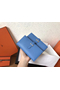 Hermes Blue Jean Epsom Bearn Gusset Wallet Replica
