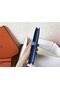 Hermes Blue Jean Epsom Bearn Gusset Wallet Replica
