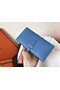 Hermes Blue Jean Epsom Bearn Gusset Wallet Replica