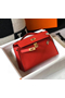 Hermes Kelly Pochette Bag In Red Epsom Leather Replica