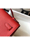 Hermes Kelly Pochette Bag In Red Epsom Leather Replica