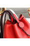Hermes Licol 17cm Bag In Red Evercolor Calfskin Replica