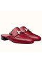 Hermes Trocadero Mules In Red Goatskin Replica