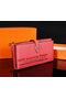 Hermes Bearn Japonaise Bi-Fold Wallet Original Leather A1018 Pink Replica