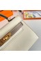 Hermes Kelly 19cm Shoulder Bags Epsom Leather KL19 Gold hardware Cream&gray Replica