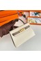 Hermes Kelly 19cm Shoulder Bags Epsom Leather KL19 Gold hardware Cream&gray Replica