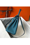 Hermes Kelly 32cm Bag In Blue Jean Clemence Leather GHW Replica