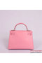Hermes Kelly 32cm Handle Bag Pink Togo Leather Silver Replica
