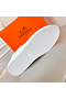 Hermes Men's Quicker Sneakers In White Calfskin Replica