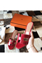 Hermes Oasis Sandals In Red Shiny Niloticus Crocodile Replica