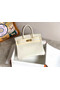 Hermes Birkin Bag Original Leather crocodile HBK35 white Replica