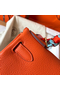 Hermes Kelly Retourne 28 Handmade Bag In Orange Clemence Leather Replica