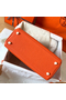 Hermes Kelly Retourne 28 Handmade Bag In Orange Clemence Leather Replica