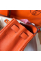 Hermes Kelly Retourne 28 Handmade Bag In Orange Clemence Leather Replica