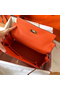 Hermes Kelly Retourne 28 Handmade Bag In Orange Clemence Leather Replica