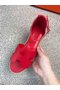 Hermes lady leather Sandals HO844OMF-3 Replica