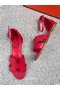 Hermes lady leather Sandals HO844OMF-3 Replica