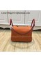 Hermes Lindy 30CM Original Leather Shoulder Bag LD30 Orange&Red Replica