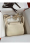Hermes Mini Lindy Handmade Bag In Nata Clemence Leather Replica