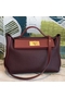 Hermes 24/24 29 Bag In Bordeaux Clemence Calfskin Replica
