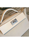 Hermes 24/24 29 Bag In White Clemence Calfskin Replica