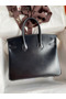 Hermes Birkin 25 Retourne Handmade Bag In Black Box Calfskin Replica