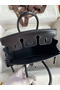 Hermes Birkin 25 Retourne Handmade Bag In Black Box Calfskin Replica