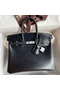 Hermes Birkin 25 Retourne Handmade Bag In Black Box Calfskin Replica