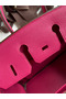 Hermes Birkin 25 Retourne Handmade Bag In Rose Tyrien Clemence Leather Replica