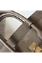 Hermes Birkin 25cm Bag In Tourterelle Clemence Leather GHW Replica
