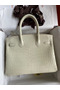 Hermes Birkin 30 Handmade Bag In Craie Crocodile Niloticus Matte Skin Replica