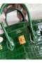 Hermes Birkin 30 Handmade Bag In Malachite Crocodile Niloticus Shiny Skin Replica