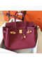 Hermes Birkin 30 Handmade Bag In Ruby Clemence Leather Replica