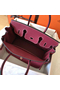 Hermes Birkin 30 Handmade Bag In Ruby Clemence Leather Replica