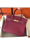 Hermes Birkin 30 Handmade Bag In Ruby Clemence Leather Replica